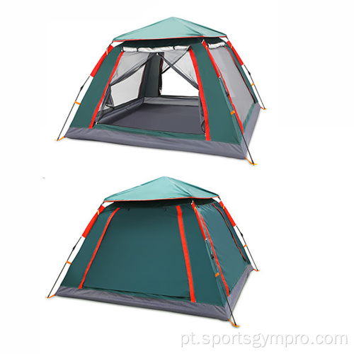 Tenda de acampamento com quatro janelas